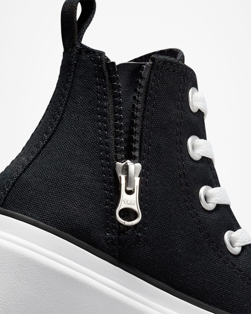 Girls' Converse Chuck Taylor All Star Lugged Lift Canvas High Top Platform Shoes Black / White | AU 8453CS